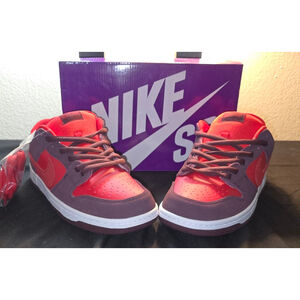 Men's Nike SB Dunk Low Red Purple Sneakers New